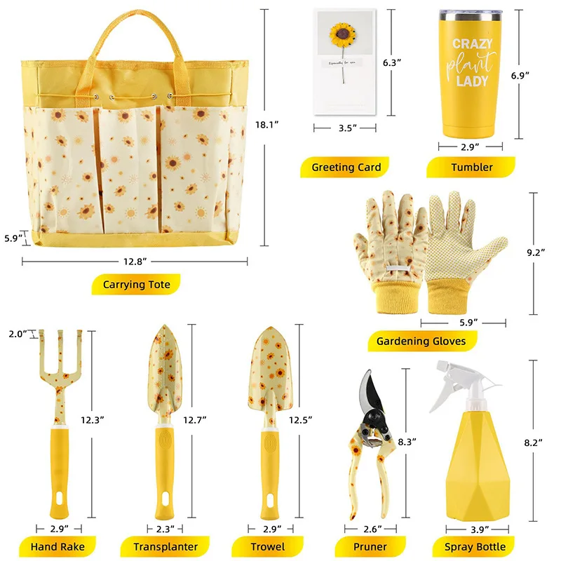 Gardening Tools Set Gift - Juego de Herramientas de Jardinería Duraderas,