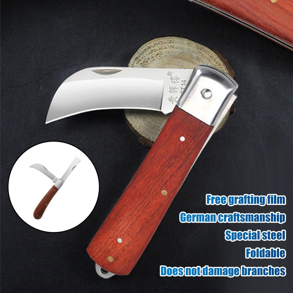 Harvest Knife Garden - Cuchillo de injerto plegable con mango