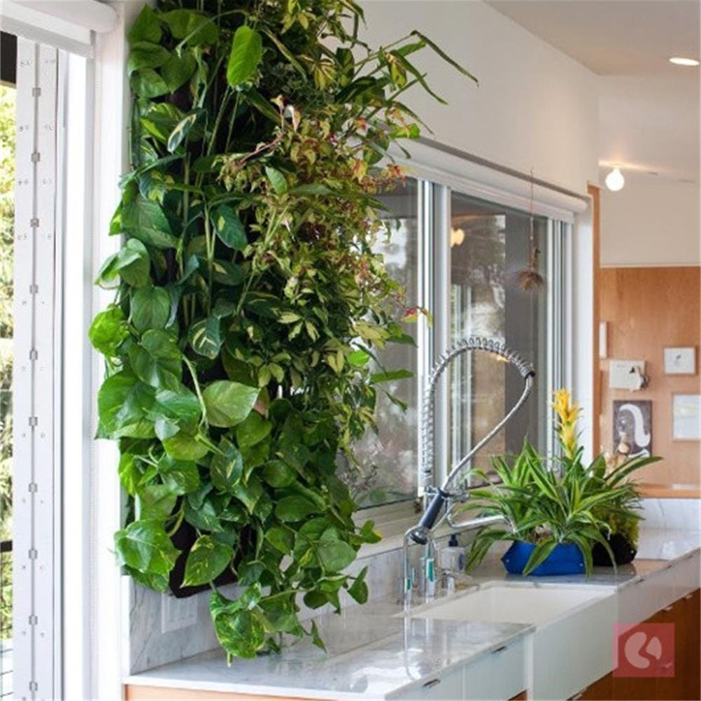 Vertical Wall Planter - 1 Bolsa de Fieltro para Plantas,
