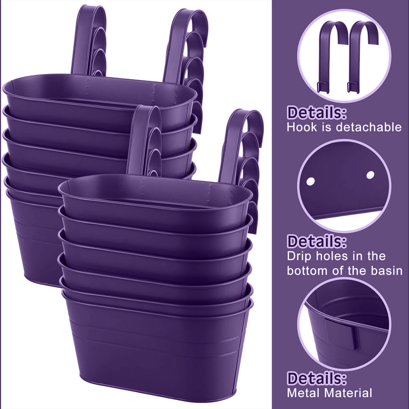 Macetas colgantes de hierro y  - Vertical Wall Planter reseña y precio