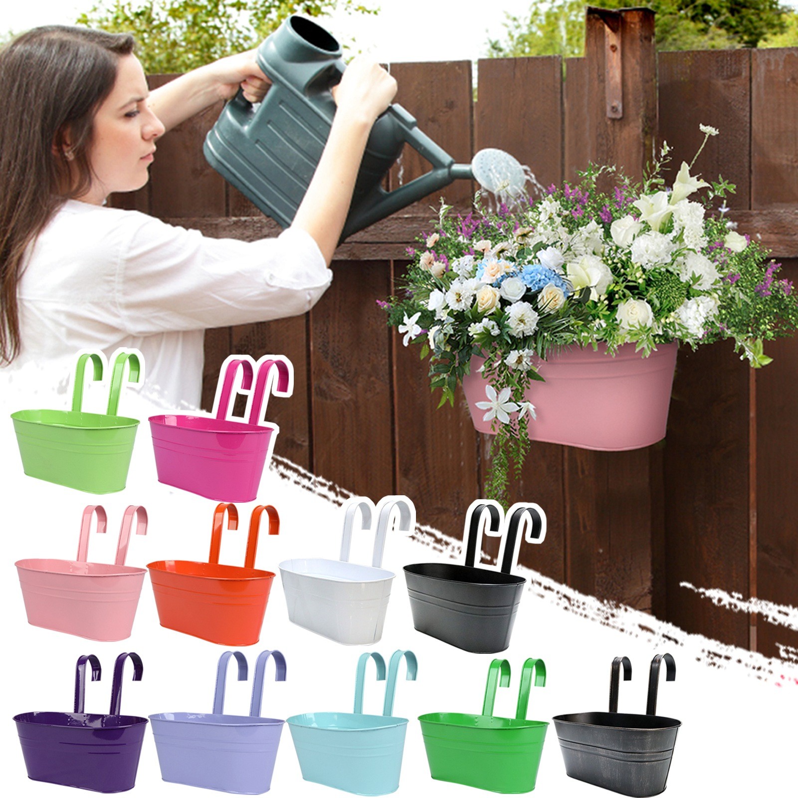 Macetas colgantes de hierro y  - Vertical Wall Planter reseña y precio