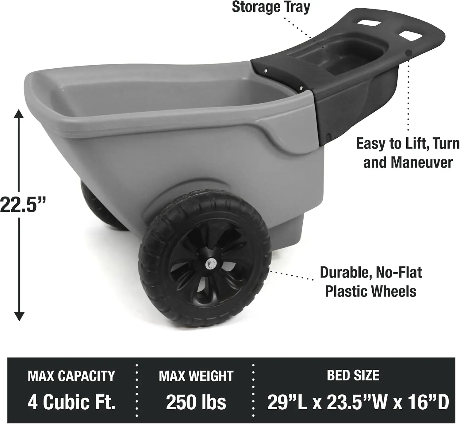 Carretilla Resistente Easy Hau - Gardening Tools Made In Usa reseña y precio