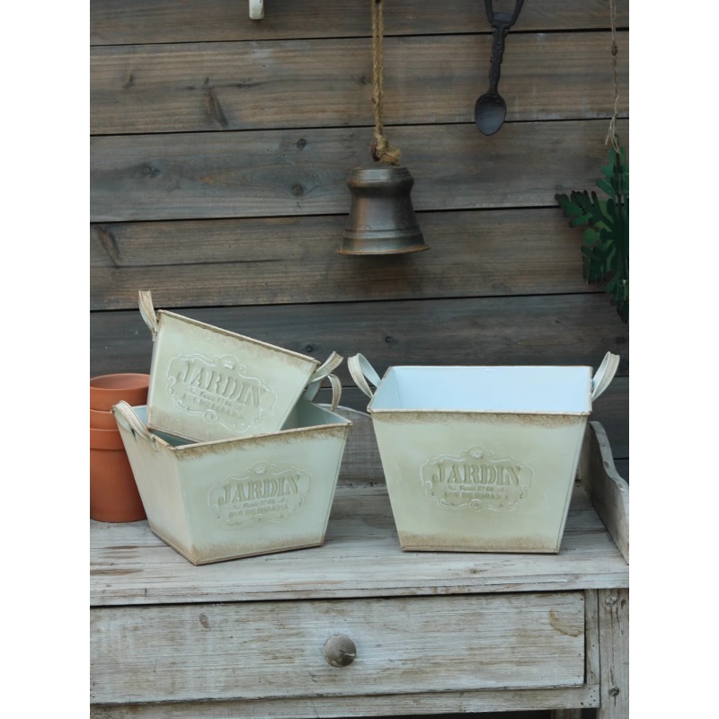 Maceta de hojalata vintage est - Gardening Tools In English reseña y precio